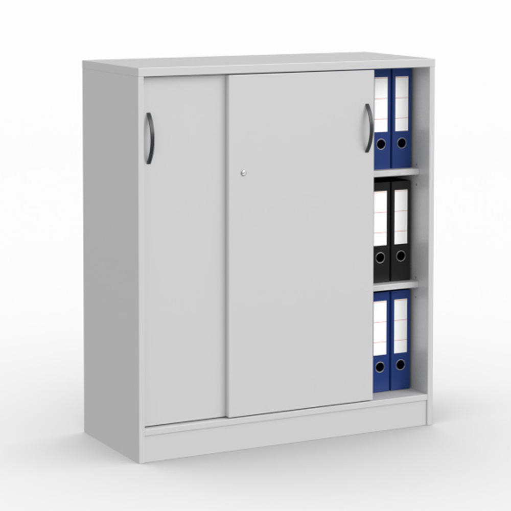Schiebetürenschrank MULTI M | Lichtgrau | 1000 | ohne Garderobe | 1145 mm (3 OH)