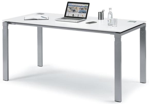 Schreibtisch 4-Fuß Comfort EVO Weiß | 2000