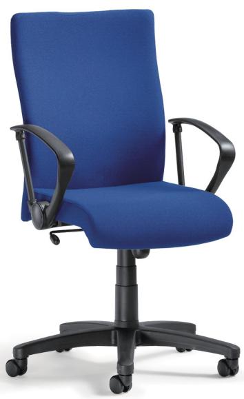 Bürodrehstuhl DV 10 mit Armlehnen Blau | feste Armlehnen