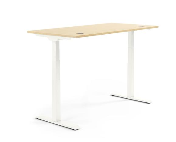 Höhenverstellbarer Schreibtisch FLEX MODUL Ahorndekor | 1200 | Weiß