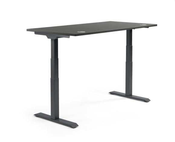 Höhenverstellbarer Schreibtisch FLEX MODUL Anthrazit | 1600 | Schwarz