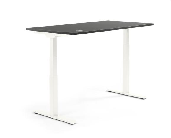 Höhenverstellbarer Schreibtisch FLEX MODUL Anthrazit | 1600 | Weiß