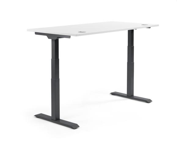 Höhenverstellbarer Schreibtisch FLEX MODUL Weiß | 1600 | Schwarz
