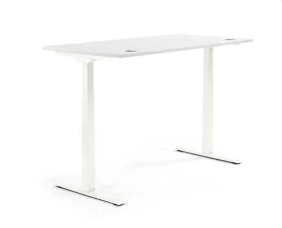 Höhenverstellbarer Schreibtisch FLEX MODUL Weiß | 1600 | Weiß