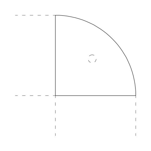 Verkettungsplatte 1/4 Kreis MULTI M Buchedekor | 90° Winkel 1/4 Kreis