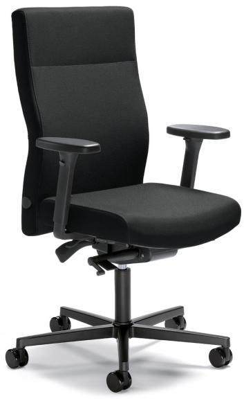 Bürodrehstuhl D001 ohne Armlehnen Schwarz | mit Gegenkrafteinstellung | Sitzneigeverstellung-Automatik, Sitztiefenverstellung | Polyamid schwarz | ohne Kopfstütze