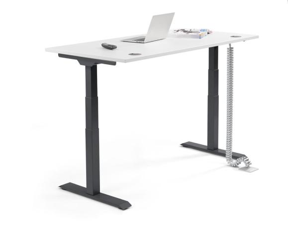 Höhenverstellbarer Schreibtisch FLEX MODUL Weiß | 2000 | Schwarz