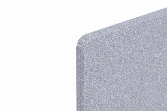 Tischtrennwand NEAPEL, schallabsorbierend Grau | 370 | 1400