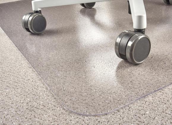 Bodenschutzmatte für Teppichböden Transparent | 1168 x 1524 mm | für Teppichböden, mit Noppen