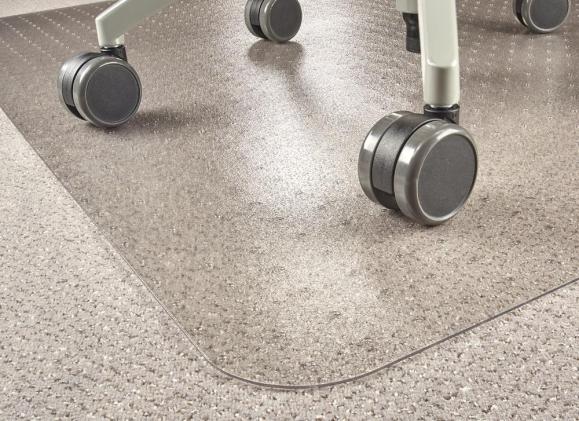 Bodenschutzmatte aus transparentem PET 1168 | für Teppichböden, mit Ankernoppen | 1524