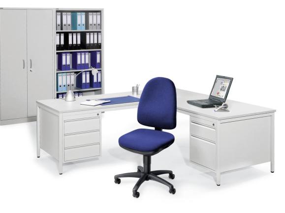 Bürodrehstuhl COMFORT I ohne Armlehnen Blau | ohne Armlehnen (optional) | Polyamid schwarz