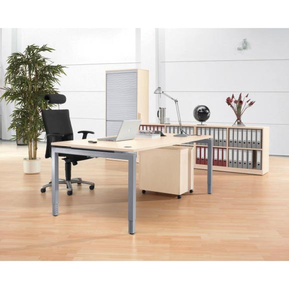 Schreibtisch 4-Fuß Comfort MULTI M Ahorndekor | 1600