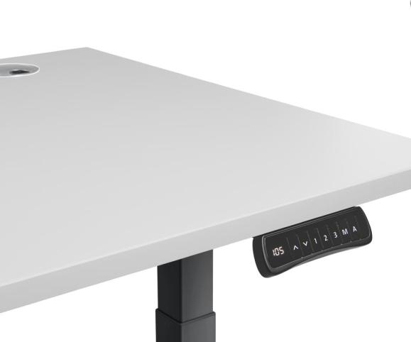 Höhenverstellbarer Schreibtisch FLEX MODUL Weiß | 1800 | Schwarz